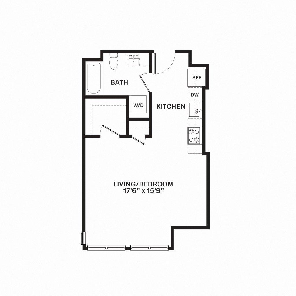 A10 Floor Plan at Corner 63, Seattle